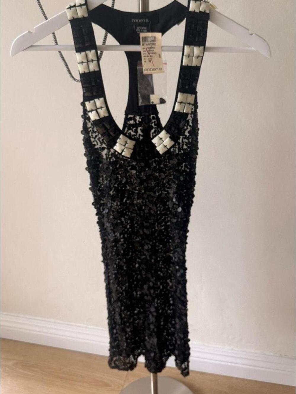 Vintage Arden B NWT Sparkling black dress